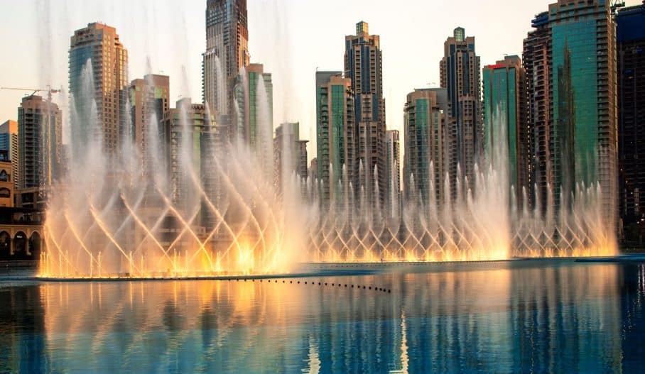 07.07.2020,Dancing,Fountains,Of,The,Dubai,Mall.,Entertainment